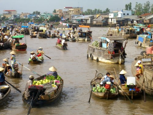 Marché flottant Cai Rang, Can Tho au delta du Mékong