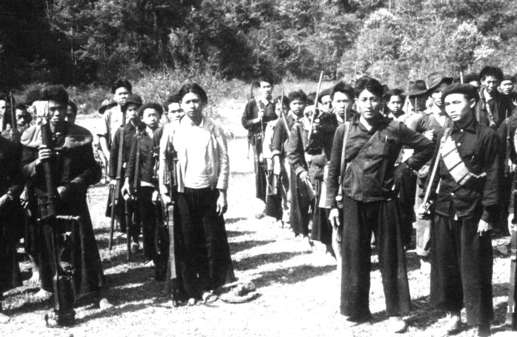Troupes de guérilla Anti-communistes Hmong en 1961.