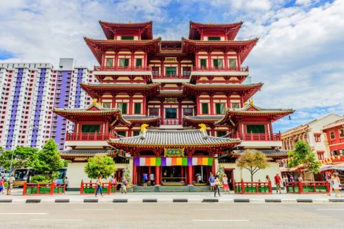 Temple de Chinatown à Singapour.
